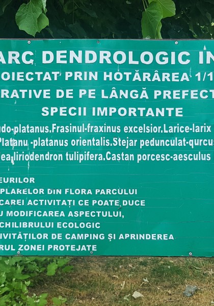The dendrological park of Ineu